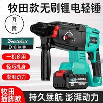 쁘레카 파괴함마드릴 앙카드릴 Burt Makita 충전식 브러시리스 전동 해머 전동 픽업 헤비 듀티 3 기능 리튬 배터리 무선 임팩트 드릴 해머 드릴, [05] 158VF 배터리 2개 및 충전 패키지 1개