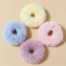 브이와이 여자 밍크스크런치 페이크퍼 도넛 FW 머리끈