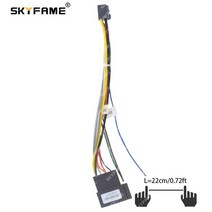 차량용오디오 SKYFAME-자동차 16pin 배선 하네스 어댑터 JMC Yuhoo Yuhu 안드로이드 라디오 전원 케이블, 01 Only Cable