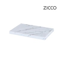 ZICCO 지코 멜라민 화이트 마블 느낌 플레이팅 트레이 스탠드 초밥 스시 홈 카페 베이커리 진열 치즈보드 식기, 1개, 01)직사각 트레이 1호(소형)