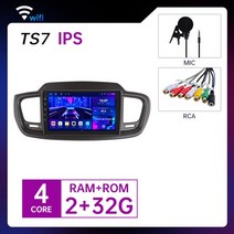 기아 쏘렌토 3 2014 차량용 라디오 멀티미디어 플레이어 내비게이션 스테레오 GPS 2din 자동 TS10 안드, 04 2G 32G Mic