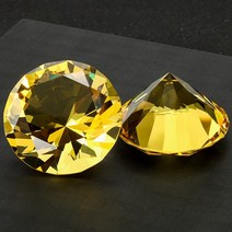 서예도구 문진 벼루 먹 누름틀 크리스탈 다이아몬드 모양의 문진 장식 컷 유리 거대한 보석 웨딩 크리스마, 07 yellow_01 20mm