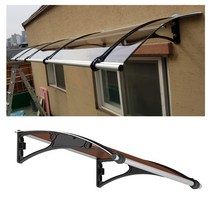 캐노픽스 캐노픽스 550 x 1100 어닝 차양 창문 비막이 렉산, 렉산(상판) 블루+브라켓(지지대) 그레이