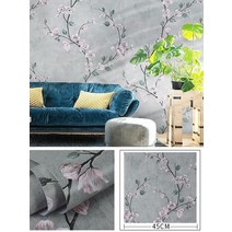 옥상온실 미니 비닐 하우스 조립식 녹색 잎 껍질 스틱 벽지 자체 접착 접촉 종이 이동식 방수 가구, [05] Floral B, [01] 1mx45cm, 05 Floral B_01 1mx45cm