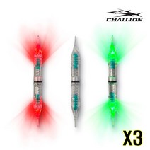우기마켓 챌리온 CLA-01 양방향 낚시 집어등 3개, 플래시레드