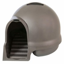 Petmate 보다 클린 스텝 캣 리터 박스 돔 브러시 니켈 3530336937, Brushed Nickel