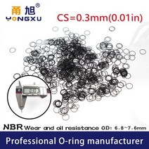 내유성 방수 니트릴 고무 오링 개스킷 블랙 NBR CS 0.3mm 두께 OD6.8 7.6x0.3mm 로트당 10 개, 7.6x7x0.3mm, 30 pieces