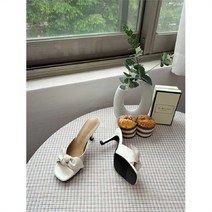 [코지] 여자 사랑스러운 매듭 리본 슬리퍼 8cm 하이힐