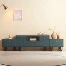 메르시 마블 북유럽 높은거실장 2200 TV 다이 티비장 수납 서랍 (2color), 메르시 거실장 2200 SET, 브라운