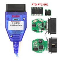 BMW INPA K DCAN FTDI FT232RL OBD 2 OBD2 자동차 진단 자동 도구 스캐너 케이블 + K-라인 라인, 02 Blue Switch