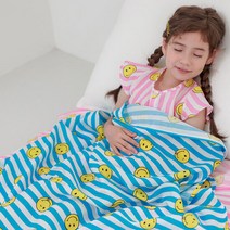 풍기 인견 블랭킷 ST스마일블루 유아동 안심 아기 이불