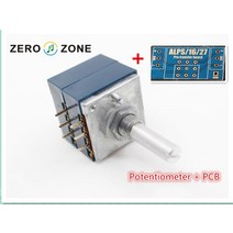 ALPS 27 RK27 스테레오 전위차계 가능한 저항 10KA 20KA 50KA 100KA 프리 앰프 용 원형 샤프트 PCB, [01] 100 K