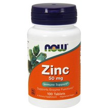 나우푸드 아연 징크 zinc 50mg 100 타블렛, 1개