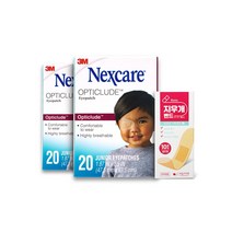 3M 넥스케어 옵티클루드 아이패치 총40매 + 지우개밴드 10매 멸균밴드, 1세트