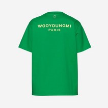 우영미 옐로우 백로고 티셔츠 그린 - 22SS Wooyoungmi Yellow Back Logo T-Shirt Green