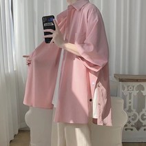 여름남성 하와이안 루즈한 만능 반팔 꽃무늬 셔츠 1304