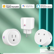 HomeKit-스마트 플러그 유럽 영국 미국 16A 와이파이 소켓 타이머 지원 애플 홈 키트 알렉사 구글 어시스, 01 Homekit EU plug