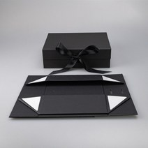 블랙 대형 자석 싸바리 박스 고급 선물상자 48x42x20, 블랙색
