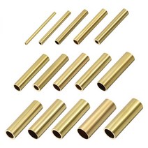 동파이프 동부속 황동 원형 튜브 210mm OD 0.5/1mm 벽 두께 30mm 길이 원활 파이프 DIY 공예 마크라메 벽걸이 10 개, 2mm x 0.5mm