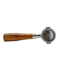 Cittlage 커피 에스프레소 304 스테인리스 스틸 및 나무 바닥 없는 포타필터 2개 귀 51mm 필터 바스켓 포함 1418g 델롱기 머신 ECP3420/ECO310/BCO43