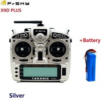 frsky x9d 플러스 송신기 2.4g 16ch accst taranis 배터리 및 x8r 수신기 왼쪽 스로틀 포함