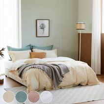 소프라움 [소프라움] 레이블 고밀도순면 누빔이불커버세트 K 4컬러