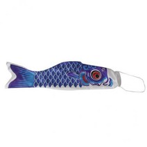 GHSHOP 5x55-150cm 다양한 일본 Windsock 잉어 깃발 Koi Nobori Sailfish 70cm Blue, 70cm 블루, 새틴, 레드