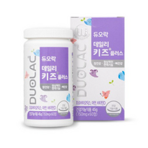 듀오락 데일리 키즈 플러스 유산균 45g, 60정, 6개