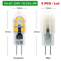 5 개몫 g9 led 220v g4 led 12v led 전구 3w 5w 7w 전구 g4 g9 led 조명 가정용 30w 50w 70w 할로겐 램프 교체, 22LED g9 7w, 투명한, 차가운 흰색