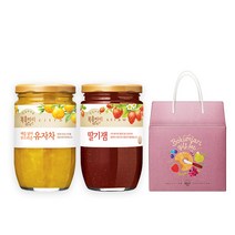 복음자리 과실차+과일잼 실속형 복합 선물세트 (딸기 유자 사과 모과 외), 유자차480g+딸기잼500g
