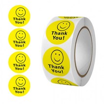 알록달록 땡큐스티커 감사스티커 500pcs 1롤, 옵션선택_C땡큐-3