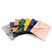 리본 컬러 엽서봉투 무지 미니 사진 포토 봉투 6X4 사이즈 1장, 실버 (07-381G)