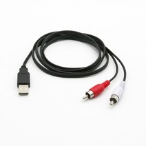 1.5M USB To RCA 케이블 2.0 Male 3 Coverter 스테레오 오디오 비디오 텔레비전 어댑터 와이어 AV A/V TV, [01] 1.5M, [02] USB male to 2RCA mal