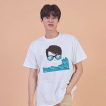 키밍 선글라스 파도 바다 MAN 휴가패션 여름반팔티