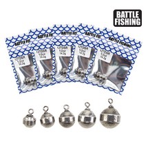 [국내당일발송] 배틀피싱 텅스텐 라운드싱커R - 지퍼백, 1/4oz(BTRSR-P-14)