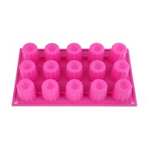 쇼프 15구 디저트 젤리 베이킹 양갱 틀 몰드 푸딩 실리콘 만들기 까눌레, 1개