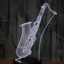 하마몰/ 3D 색소폰 무드등 LED 인테리어소품 동호회 음악학원, 상세내용표시