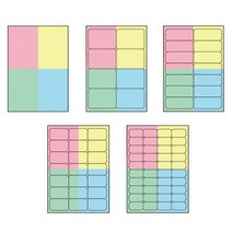 A4라벨지 파스텔지 폼텍 규격 컬러라벨지, [파스텔 노랑색]40칸(4X10) - 100장