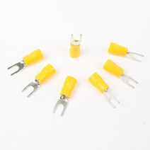50PCS SV5.5-4 노란색 Furcate 터미널 케이블 와이어 커넥터 절연 터미널 블록 12-10AWG