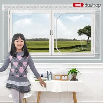 다샵 창문형 지퍼식 방풍비닐 투명 120x100, 1