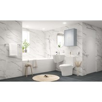 [이누스바스] 이누스 욕실리모델링 패키지 비앙코스톤 (공용/거실), 선택:샤워파티션