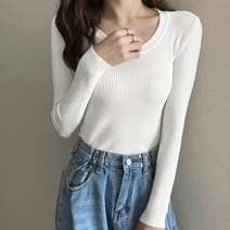 간절기 봄 예쁜기본 솔리드 가을 겨울 스웨터 풀오버 여성 니트 슬림 긴 소매 바디콘 캐주얼 소프트 저렴
