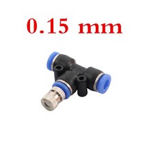 냉각 시스템 저압 분무 노즐 6mm 슬립 잠금 퀵 커넥터 가습 급수 조경 스프레이어, 0.15mm