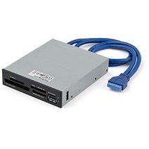 StarTech.com USB 카드 리더기(USB3.0 내장형 IDC UHS-II 지원 SD용 메모리 카드 리더기 Micro SD CF Memory Stick 등) -12206, USB3.0, 멀티타르제타