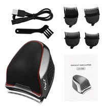 바리깡 클리퍼 이발기 바버샵 이발소 리젠트컷 투블럭 헤어컷 숏컷 Usb 충전식 이발사 전기 수염 트리머 스틸 블레이드 클리퍼 두 속도 남자 기계 머리카락 4 빗으로 잘라, 검정