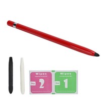 유니버설 스타일러스 펜 연필 패드 용 소프트 펜촉 스마트 폰 태블릿 안드로이드 용량 성 액티브 터치 스크린 펜, 빨간색