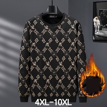 쥬엔리치 남자 빅사이즈 맨투맨 라운드 넥 남성 기모 면 긴팔티 4XL-10XL