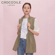 [크로커다일레이디] 자수 포인트 야상 조끼 베스트