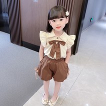 등원룩 상하복 여아 아동 유아 여름 반바지 자매 하객룩 결혼식