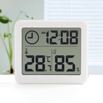 스마트 디지털시계 온습도계 실내온도계 화이트, 1